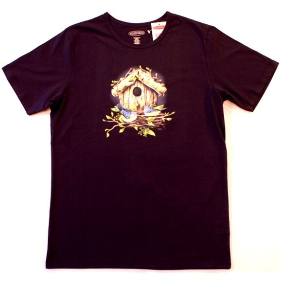 Northern Reflections XS T-Shirt Bluebirds Birdhouse NOS w/Tag - Picture 1 of 3